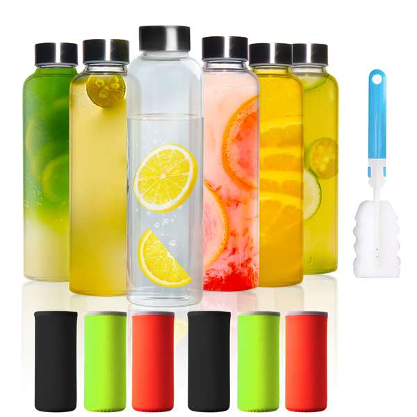Glass Water Bottle