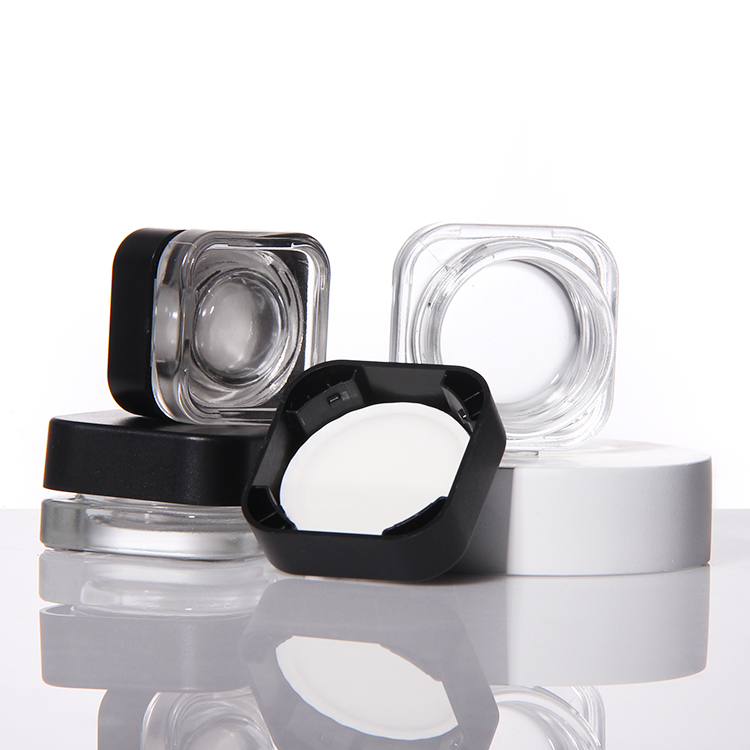 Sophisticated Frosted Glass Cosmetic Cream Jars, IDEA BOTTLE